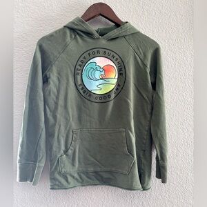 Old Navy Boys Graphic Hoodie – “Ready for Sunshine and Good Vibes”L 10–12